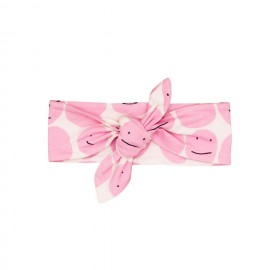 Baby head band - pink smiley