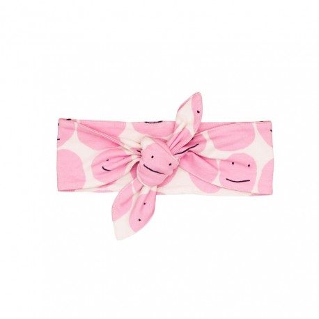 Baby head band - pink smiley