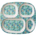 Kids 4 Room Melamine Plate with Retro Numbers Print 