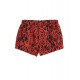 Leopard woven shorts - red