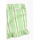 ‘Retro stripes ’ Frills shorts emerald/cream