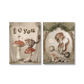 Mrs. Mighetto Greeting cards 2 pack - love
