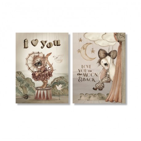 Mrs. Mighetto Greeting cards 2 pack - love