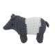 Crochet rattle - Tip the tapir, shadow grey