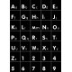 Alphabet/number wall decal black