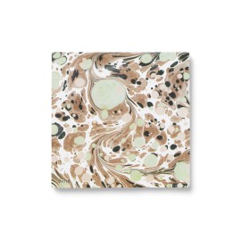 Marbling paper napkins - rust