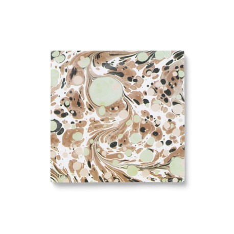 Marbling paper napkins - rust