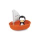 Wooden sailing boat penguin