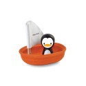 Wooden sailing boat penguin