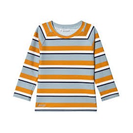 Noah swim tee - Seablue/mustard/creme de la creme