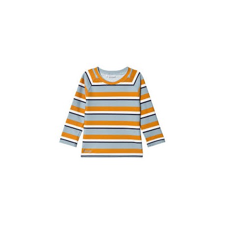 Noah swim tee - Seablue/mustard/creme de la creme