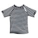 "Black and White Stripes" UV swim tee