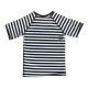 "Black and White Stripes" UV swim tee