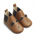 Edith leather slippers - Mr bear mustard