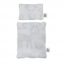 Dolls bed linen - forest grey