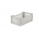 Aykasa folding crate - mini light grey