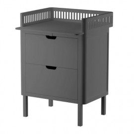 Sebra Changing Table with drawers in grey