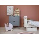 Sebra Changing Table with drawers in grey
