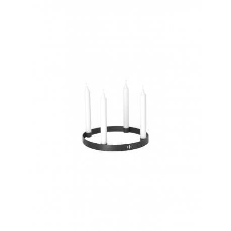 Candle Holder Circle - Black Brass