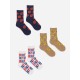 Fun and Cat Jacquard socks - pack of 3