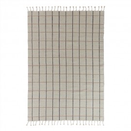 Grid rug offwhite/anthracite