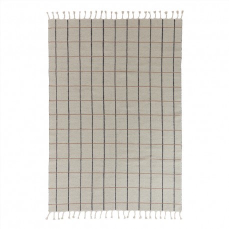 Grid rug offwhite/anthracite