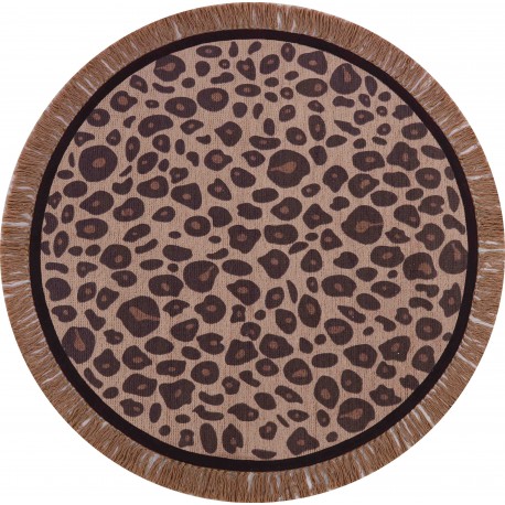 Rug Leopard - round