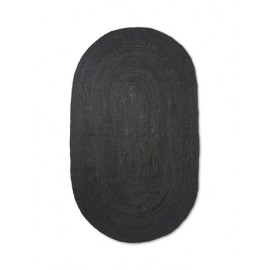 Eternal Oval Jute rug - small/black