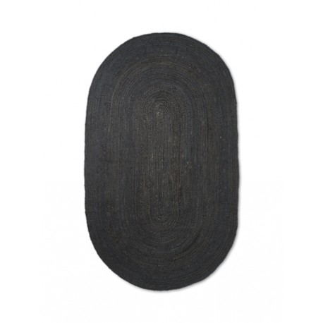 Eternal Oval Jute rug - small/black