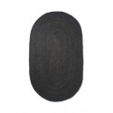 Eternal Oval Jute rug - small/black