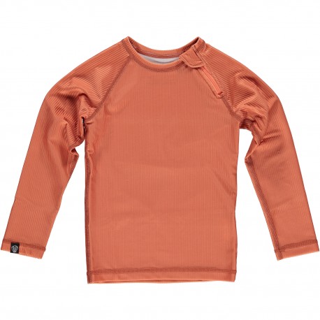 Clay ribbed long sleeved tee