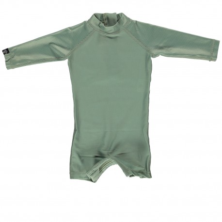 Basil ribbed Baby Suit