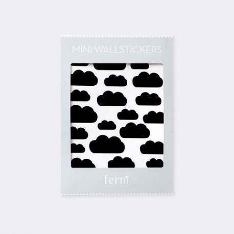 Mini Clouds Wallsticker - Black