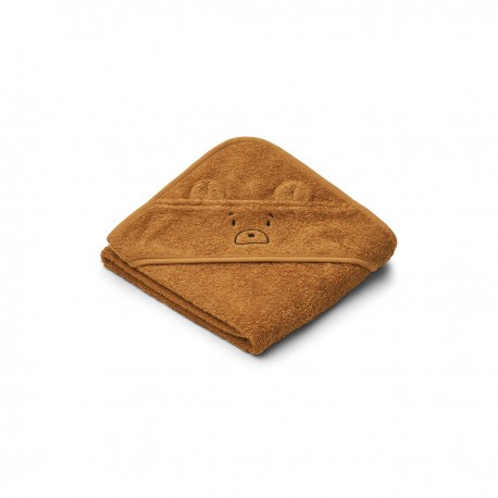 Albert Hooded Baby Towel - Mr bear golden caramel