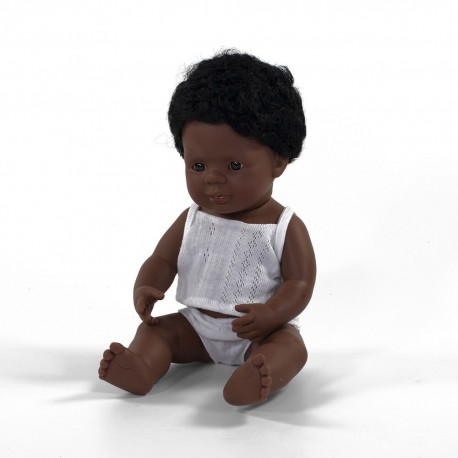 BABY DOLL Afro American BOY 38CM