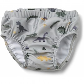 Frej baby swim pants - Dino dove blue