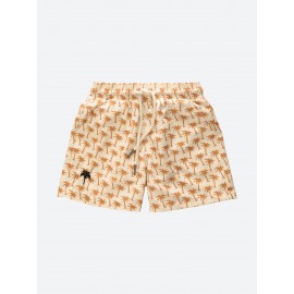 Beige Palm Swim Shorts