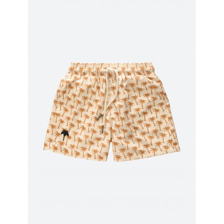 Beige Palm Swim Shorts