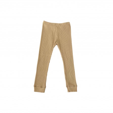 Rib leggings - wheat