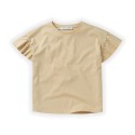 T-SHIRT PRINT RUFFLE SESAME