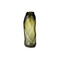 Water swirl vase tall - moss green