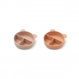 Connie divider bowl - 2pack- rose