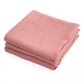 Muslins, 3 pcs., blossom pink