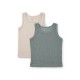 Faris tank top - pack of 2 - blue/sandy