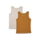 Faris tank top - pack of 2 - caramel/sandy