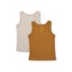 Faris tank top - pack of 2 - caramel/sandy