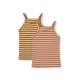 Naomi singlet - pack of 2 - stripe tuscany/sandy