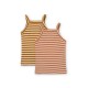 Naomi singlet - pack of 2 - stripe tuscany/sandy