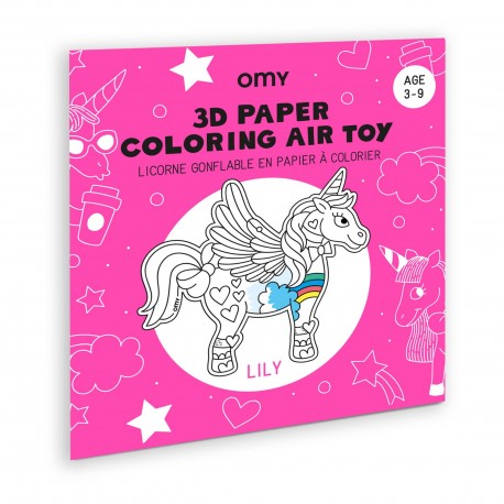 3D Paper Coloring Air toy Lily