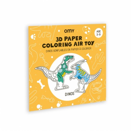 3D Paper Coloring Air toy Dinos
